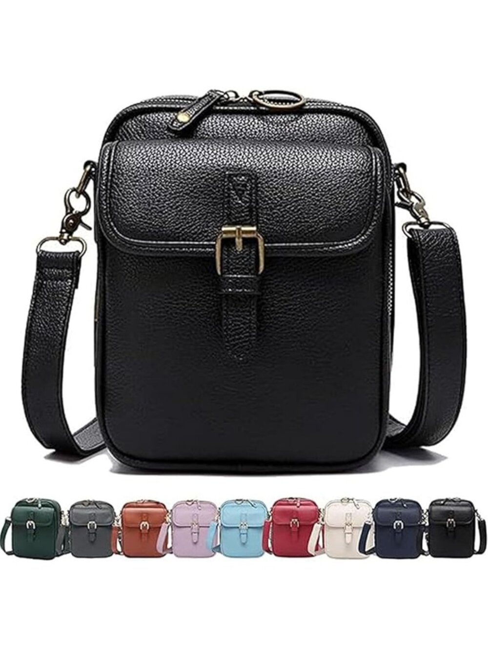 Stylish Anti-Theft Leather Crossbody Bag for Women, Large Capacity Sling Purse